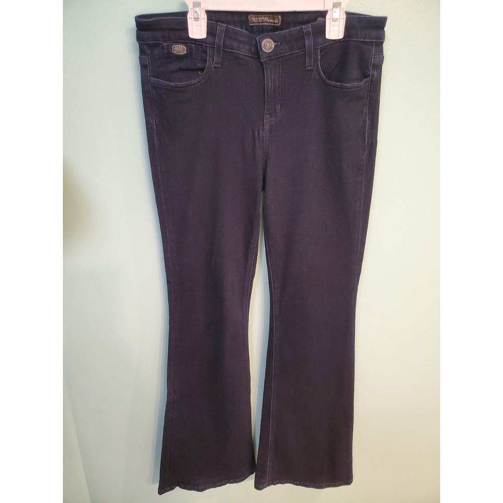 Guess Premium Jeans Bootcut Flare 31 Women's Denim Jeans Dark Wash Zip Fly